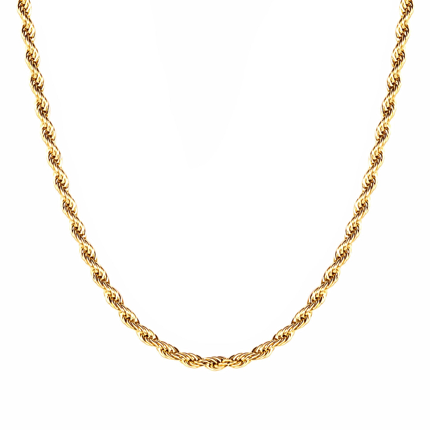 Hadassah Twist Rope Necklace (5mm) - 18k Gold-plated