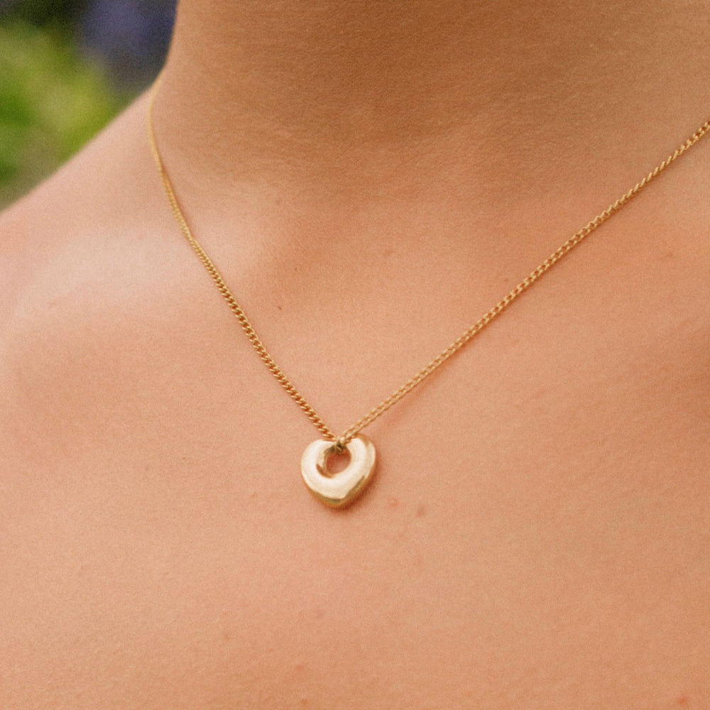 Agape Heart Necklace - 18k Gold-plated