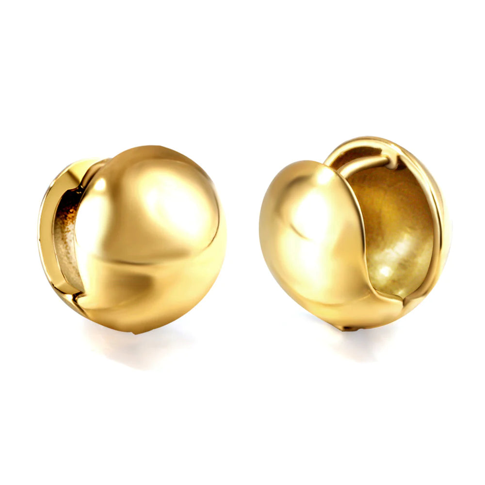 Carmi Round Ball Earrings - 18k Gold-plated