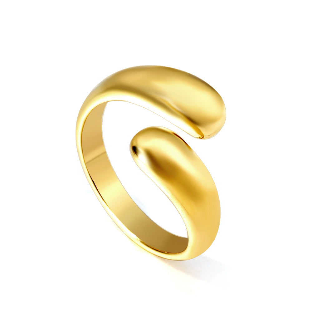 Areli Bypass Ring - 18k Gold-plated
