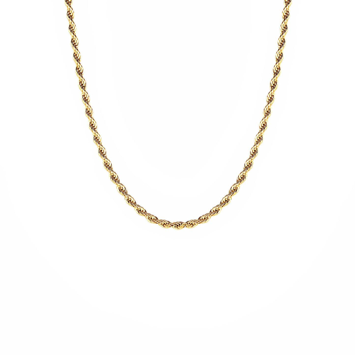 Hannah Twist Rope Necklace (3mm) - 18k Gold-plated