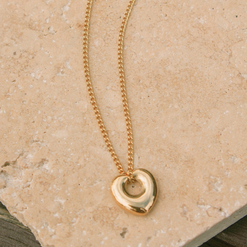 Agape Heart Necklace - 18k Gold-plated